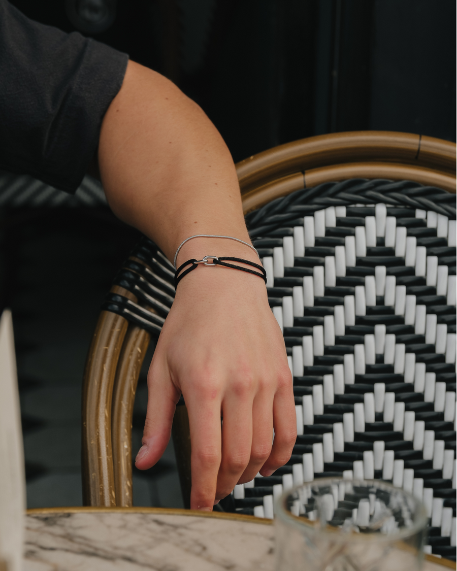 Sorén | Satin Bracelet Black